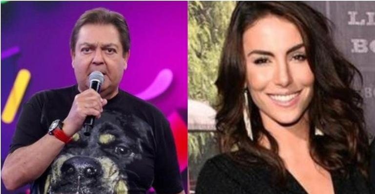 Fausto Silva e Mel Fronckowiak - Divulgação Globo / Reprodução Instagram