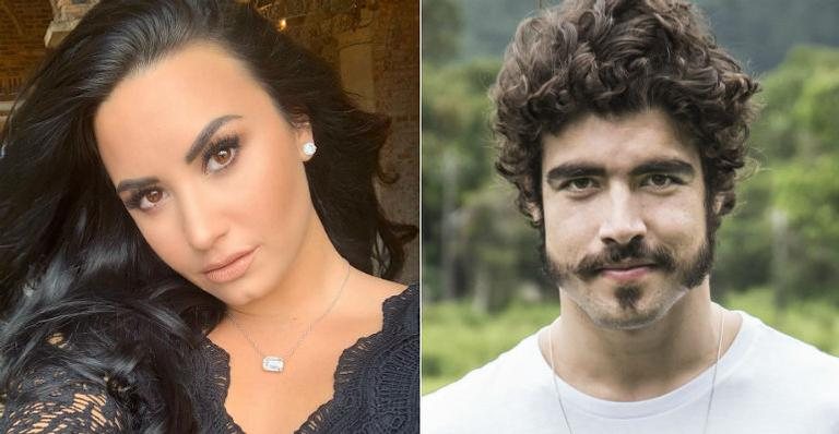 Demi Lovato e Caio Castro - Reprodução Instagram e Globo/Cesar Alves