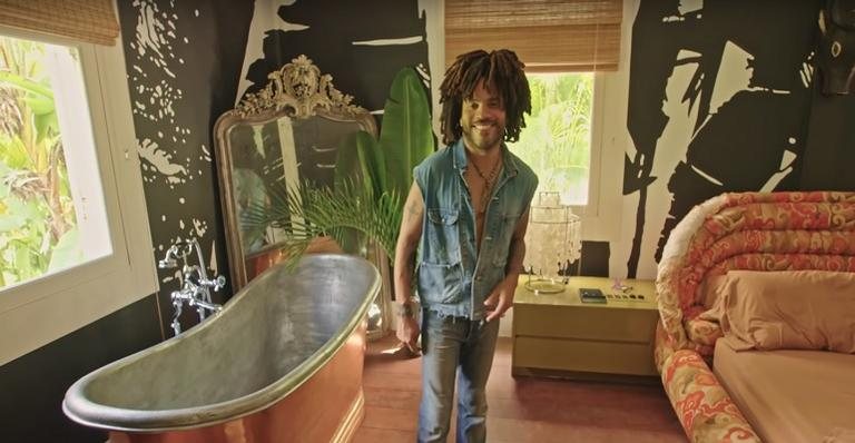 Lenny Kravitz já chegou a passar seis meses na casa para gravar novas músicas - Reprodução/ YouTube