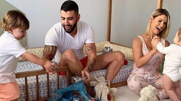 Gusttavo Lima, Andressa Suita, Gabriel e Samuel - reprodução/Instagram