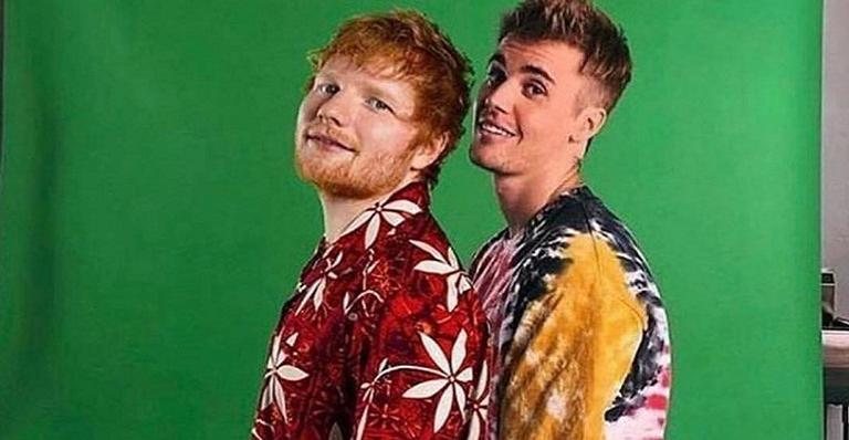 Ed Sheeran e Justin Bieber estarão juntos por meio de montagem - Reprodução/ Instagram