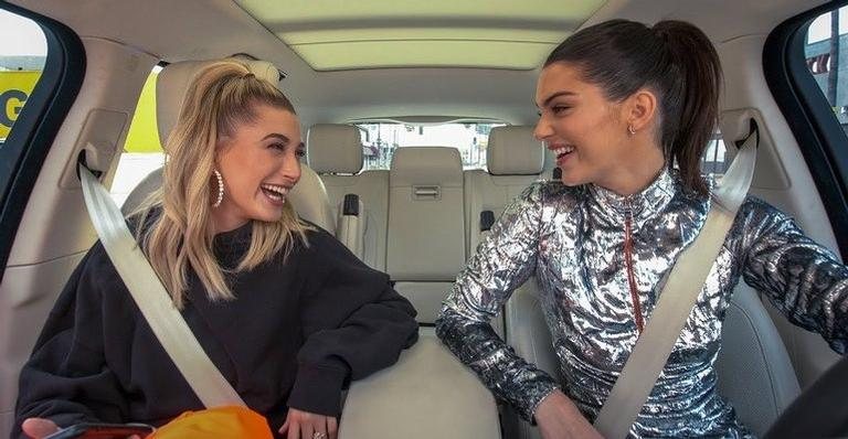 Kendall Jenner e Hailey Bieber - Foto/Reprodução Carpool Karaoke