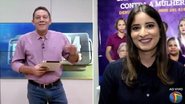 Apresentador não conteve a emoção ao revelar um segredo da repórter - Reprodução/TV Jornal