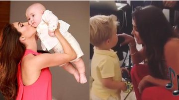 Anahi ensina o filho Manuel a cantar sucessos do grupo - Foto/Destaque Instagram