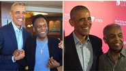 Pelé e Gilberto Gil com o ex-presidente dos Estados Unidos, Barack Obama. - Instagram/Reprodução