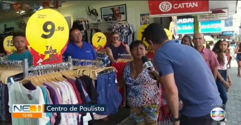 Senhora elogiou beleza do jornalista - Reprodução/TV Globo