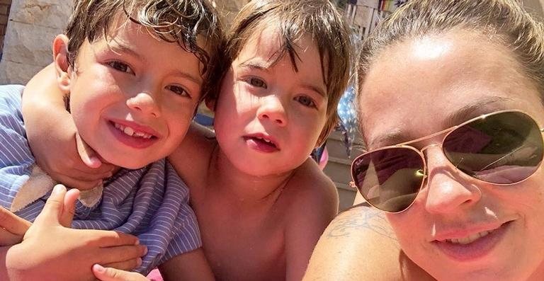 Luana Piovani com os filhos Dom e Bem - Instagram/Reprodução