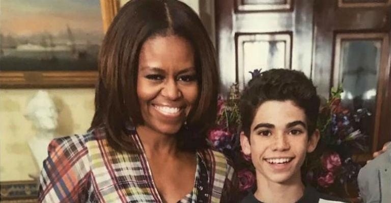 Michelle Obama e Cameron Boyce criança - Reprodução/Instagram