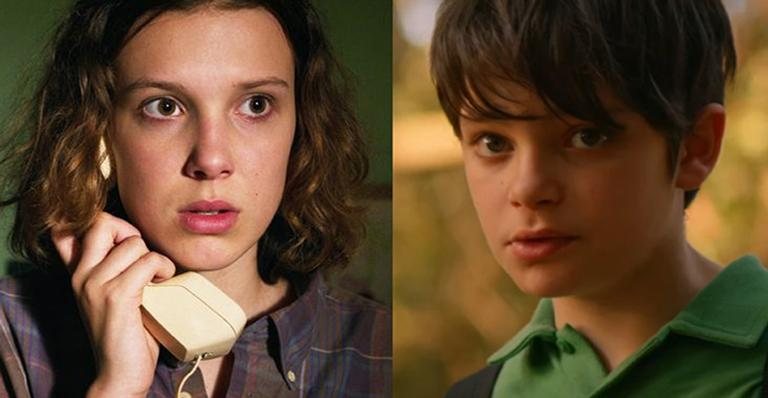 Millie Bobby Brown caprichou na mensagem para intérprete do Cebolinha - Reprodução/Netflix e Divulgação