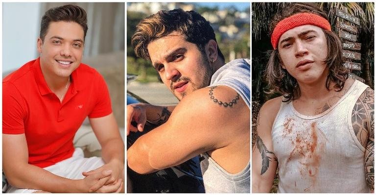 Wesley Safadão, Luan Santana e Whindersson Nunes foram alguns dos famosos que compartilharam o filtro. - Instagram/Reprodução