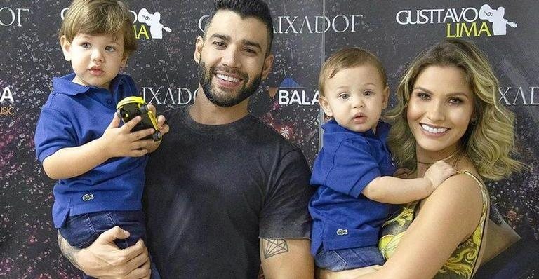 Gusttavo Lima, Andressa Suita, Gabriel e Samuel - Reprodução/Instagram