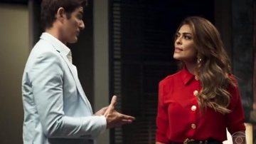 Régis (Reynaldo Gianecchini) e Maria da Paz (Juliana Paes) em A Dona do Pedaço - Reprodução/TV Globo