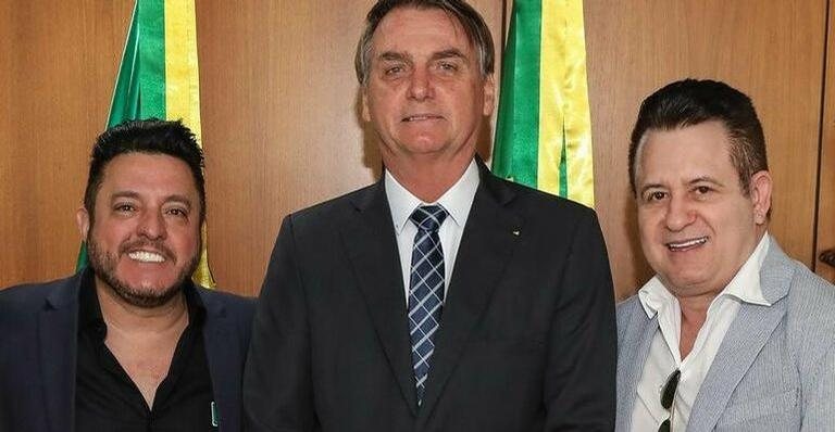 Bruno, Marrone e Jair Bolsonaro - Reprodução/Instagram