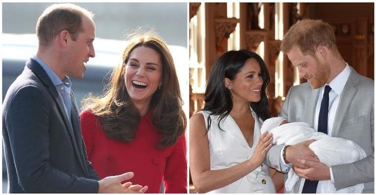 Príncipe William e Kate Middleton, Meghan Markle e Príncipe Harry - Reprodução/Instagram