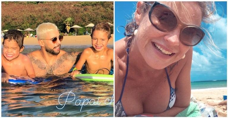 Separados, Luana Piovani e Pedro Scooby fazem viagem juntos com os filhos em Noronha - Instagram/Reprodução