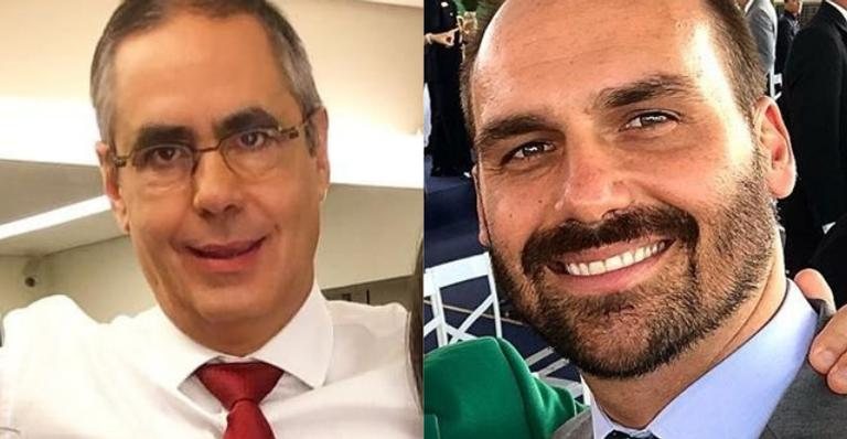 Fábio Pannunzio e Eduardo Bolsonaro - Reprodução/Instagram