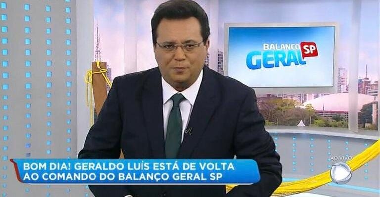 Geraldo Luís retorna ao comando do 'Balanço Geral' - Reprodução/Record TV