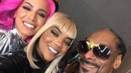 Anitta, Ludmilla e Snopp Dog durante gravação do clipe de ''Onda Diferente'' - Foto/Destaque Instagram