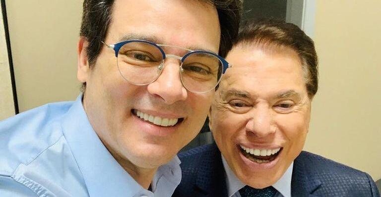 Celso Portiolli e o patrão Silvio Santos no SBT - Reprodução/Instagram