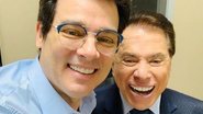 Celso Portiolli e o patrão Silvio Santos no SBT - Reprodução/Instagram