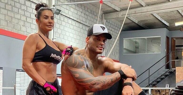 Scheila Carvalho e Tony Salles treinando juntos - Reprodução/Instagram