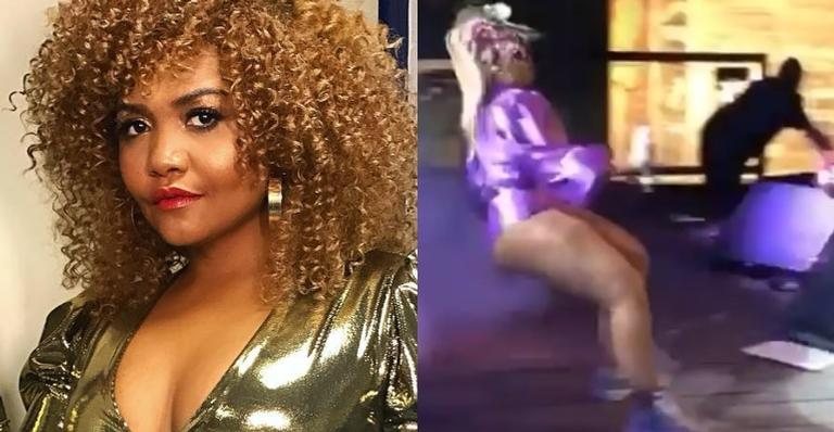 Gaby Amarantos se desequilibra e cai no meio do palco - Instagram/Reprodução