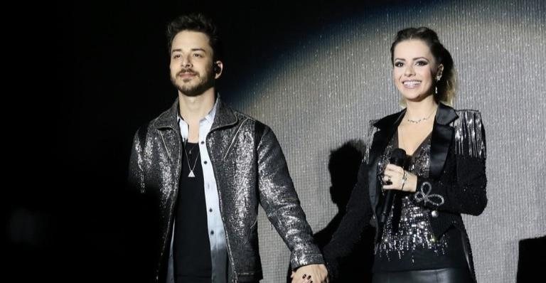 Sandy e Junior durante o primeiro show da turnê Nossa História, em São Paulo - Foto/AG News Manuela Scarpa