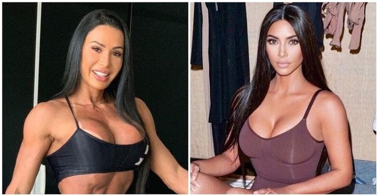 Gracyanne Barbosa é comparada com Kim Kardashian - Reprodução/Instagram