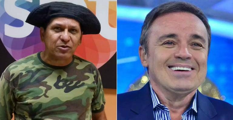 Carlos Alberto se despede de Rapadura e Gugu no A Praça é Nossa: ''Hoje não tem graça'' - Reprodução/SBT/RecordTV