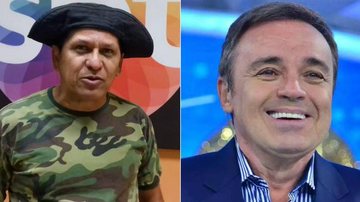 Carlos Alberto se despede de Rapadura e Gugu no A Praça é Nossa: ''Hoje não tem graça'' - Reprodução/SBT/RecordTV