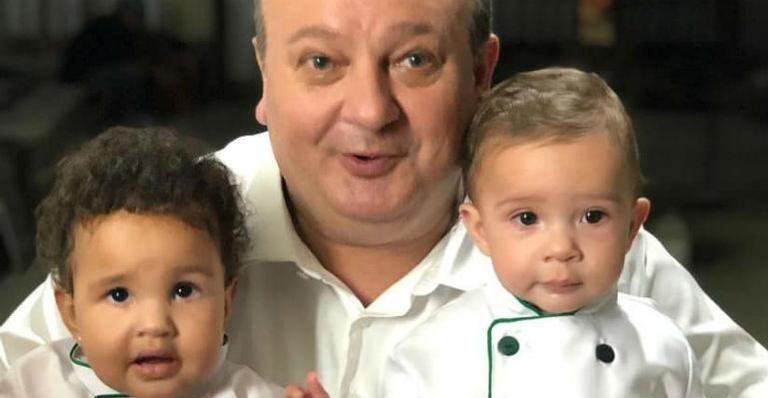 Erick Jacquin com os filhos gêmeos - Reprodução/Instagram