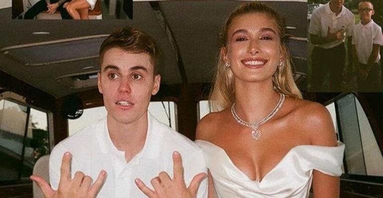 Justin Bieber e Hailey Baldwin Bieber durante a sua cerimônia de casamento - Foto/Instagram