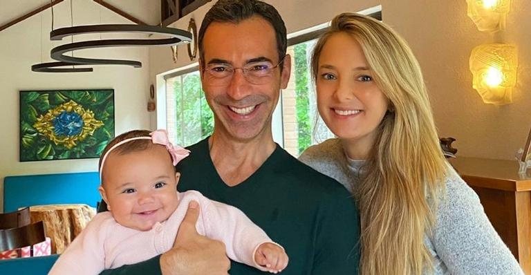 Ao compartilhar clique fofo de sua filha, Cesar Tralli se declara para a cidade de São Paulo - Instagram