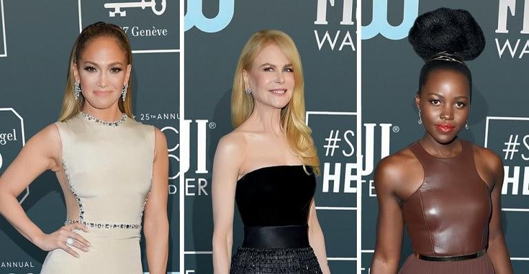 Jennifer Lopez, Nicole Kidman e Lupita Nyong'o em gala de premiação - Getty Images