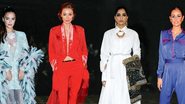 Gabrielle Caunesil, de Armani; Lara Leito, de Zuhair Murad; Sonam Kapoor, de Valentino; Jean-Paul Gaultier é levantado ao fim do desfile Malika Menard; e Larsen Thompson - Bertrand Rindoff Petroff, Dominique Charriau, Francois Durand, Pascal Le Segretain, Pierre Suu e Stephane Cardinale/Getty Images