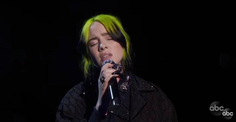 Billie Eilish emociona com a sua apresentação no Oscar - Divulgação/ABC