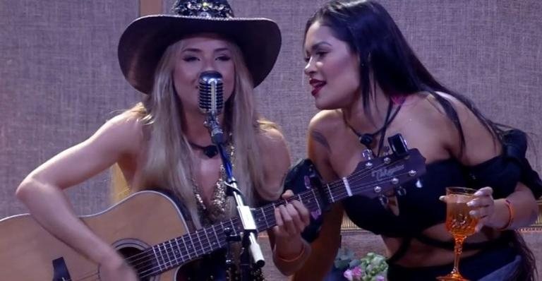 Gabi e Flay agitam a festa e cantam juntas - Reprodução/TV Globo