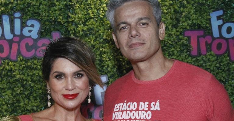 Flávia Alessandra e Otaviano Costa marcam presença em camarote na Sapucaí - Wallace Barbosa/Agnews