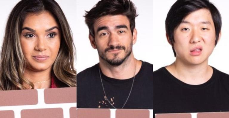 Gizelly, Guilherme e Pyong estão na berlinda do reality show - Divulgação/TV Globo