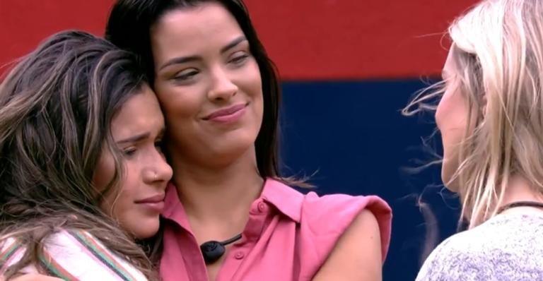 Marcela se despede de Gizelly e Ivy - Reprodução/TV Globo