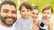 Gusttavo Lima se encanta com os filhos lambuzados de sorvete - Instagram