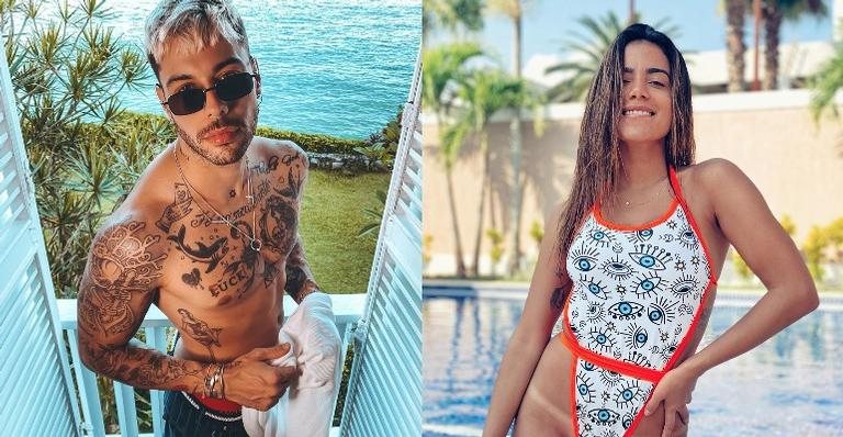 Após trocarem flertes nas redes, Gui Araújo é flagrado na casa de Anitta - Reprodução/Instagram/TikTok