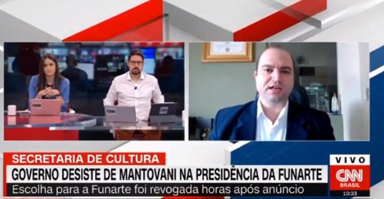 Phelipe Siani defende a namorada Mari Palma ao vivo após climão com Dante Mantovani - Reprodução/CNN Brasil