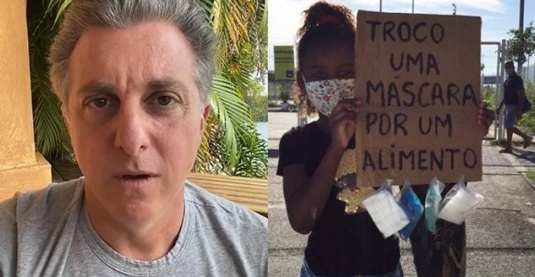 Luciano Huck encontra menina que trocava máscaras por comida - Reprodução/Instagram