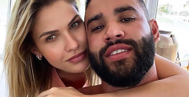 Andressa Suita e Gusttavo Lima recebem ''visita'' de boi - Reprodução/Instagram