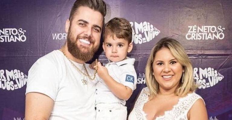 Zé Neto mostra o filho de 2 anos conhecendo a irmãzinha - Reprodução/Instagram