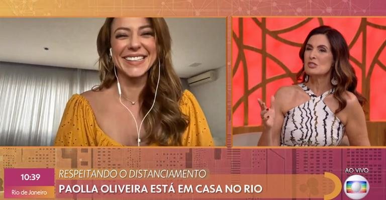 Paolla Oliveira fala sobre rotina durante isolamento social - Reprodução/TV Globo