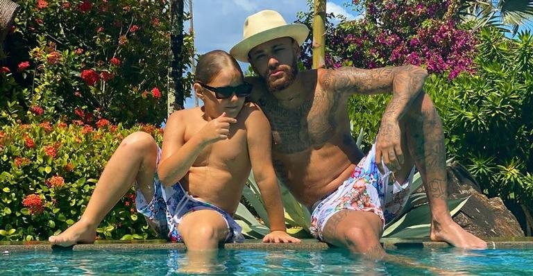 Neymar Jr. se derrete ao publicar clique do filho brincando - Reprodução/Instagram