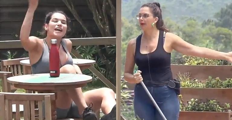 A Fazenda: Raíssa e Luiza Ambiel discutem e trocam ofensas - Reprodução/PlayPlus