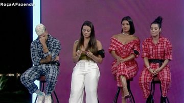 A Fazenda: Lipe, Jake, Raissa e Victória estão na roça - Reprodução/Record TV